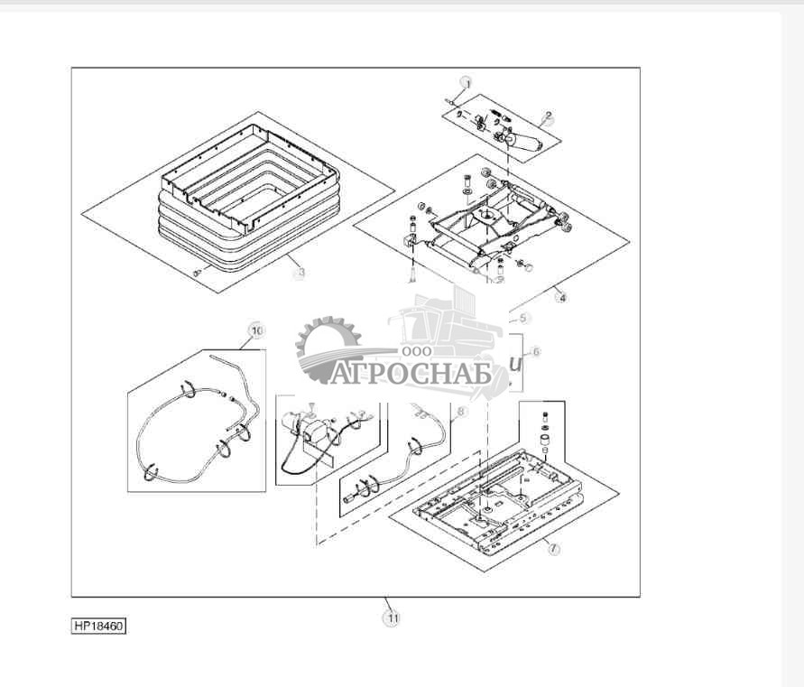 Operator's Seat Air Suspension, Lower 